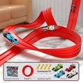 thumbnail image 1 of Flex Track 13 Ft Starter Set, Flexible Race Car Ramp Track for Ages 3 & Up with Suction Cups Compatible 360 degreeswith Hot Wheels and Diecast 1/64th Cars, 1 of 5