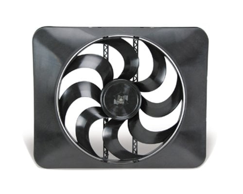 Black 15" Reversible Electric Radiator Fan with Nylon Shroud
