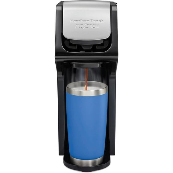 FlexBrew Single Serve Coffee Maker, Coffee Machine Compatible with Pod Packs and Grounds, Black Next Gen (49900)