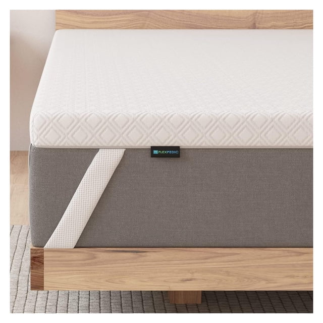 FlexPedic Slow Rebound 2 Inch Cooling Gel and Charcoal Infused Memory