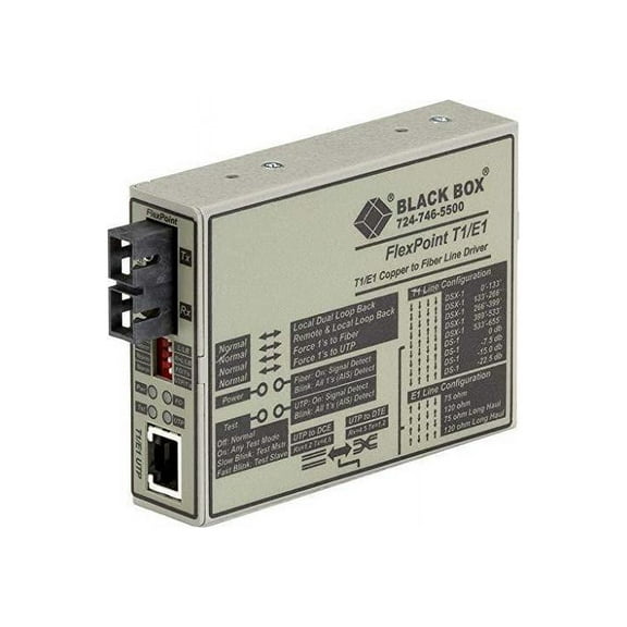 FlexPoint T1/E1 to Fiber Line Driver, Single-Mode, 28 km, SC
