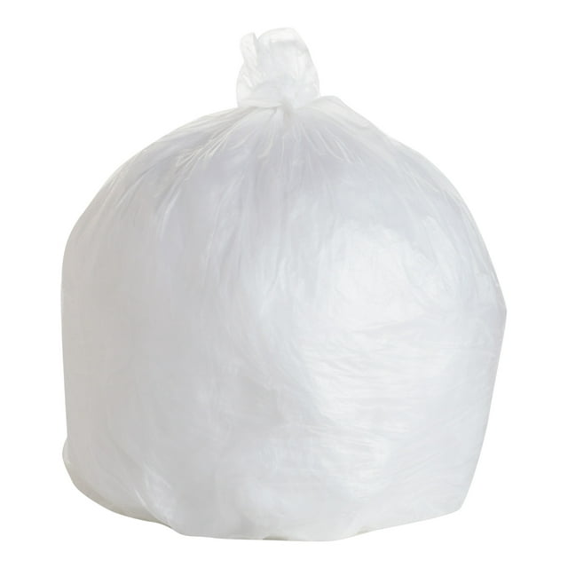 FlexSol High-Density Trash Bags, 33 x 40, 33-Gallon, 17 Micron, Clear, 25/Roll