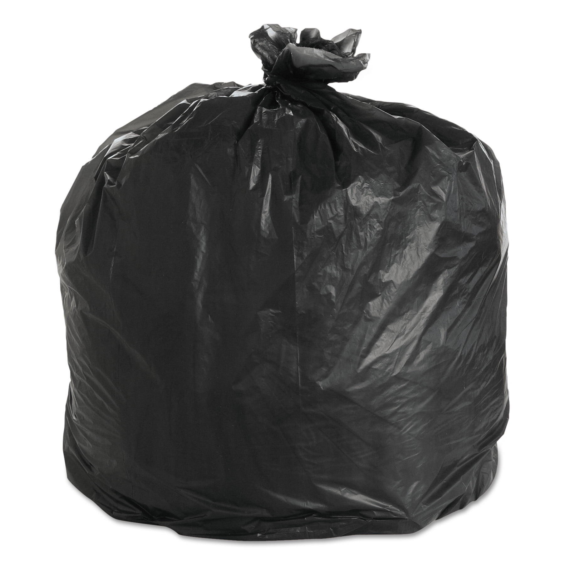 FlexSol HighDensity Trash Bags, 40 x 48, 45Gallon, 17 Micron, Black
