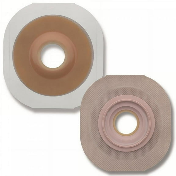 FlexTend Ostomy Barrier, Pre-Cut, Extended Wear Adhesive Tape, 57 mm Flange, 1.25 Inch Opening, Red Code System, 5 Count