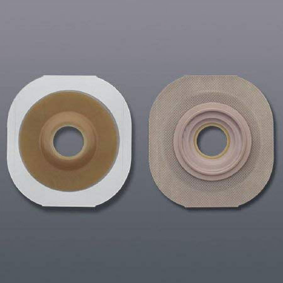 FlexTend Ostomy Barrier Pre-Cut, Extended Wear Tape 1-3/4 Inch Flange Green Code 3/4 Stoma, 14902 - Box of 5