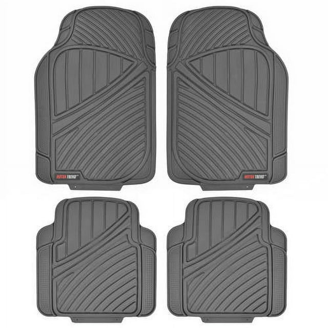 FlexTough Standard, 4Piece HeavyDuty Rubber Car Floor Mats, Black