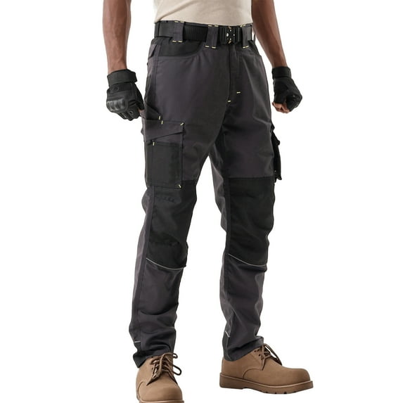 FlexTrekker Men's Cargo Pants, Ripstop Outdoor Lightweight Hiking Work Fishing Pant with Multi Pocket Outdoor Apparel