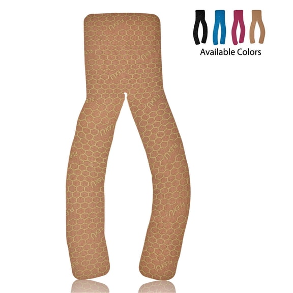 FlexU Pro-Combo-Pack; Ultra-Wide 4" Pre-Cut Y Shape Roll Beige & 2" Continuous 5 Meter Roll Beige Kinesiology Tape(Beige)