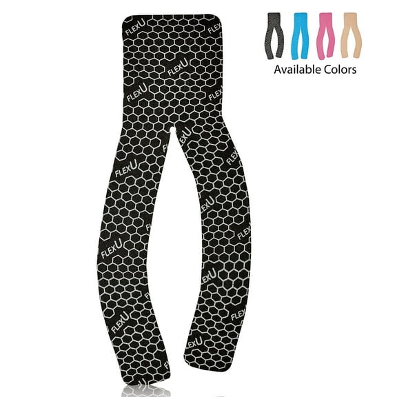 FlexU Pro-Combo-Pack; Ultra-Wide 4" Wide Pre-Cut Y Shape Roll & 2" Continuous 5 Meter Roll Black Kinesiology Tape(Black)