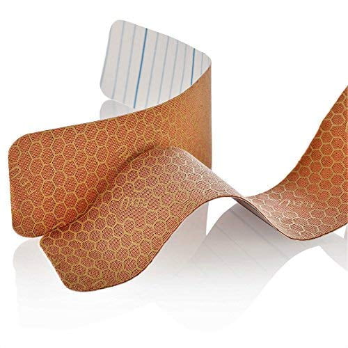 FlexU - Skin Tone Kinesiology Tape; Super Saver 3 Roll Pack; 60 Pre-Cut 10 Inch Strips; Hypoallergenic Longer Lasting Pro Grade Synthetic Therapeutic Recovery Athletic Wrap Tape