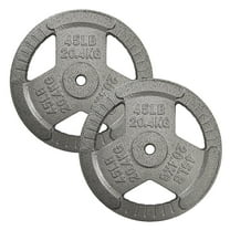 FlexWave 1" Solid Cast Iron Weight Plate Pair, Solid Cast Iron, 2.5-45 lb Full Specification, Dedicated to Standard Barbell Plates, Suitable for Home and Gym
