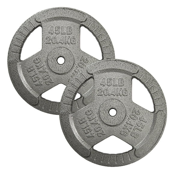 FlexWave 1" Solid Cast Iron Weight Plate Pair, Solid Cast Iron, 2.5-45 lb Full Specification, Dedicated to Standard Barbell Plates, Suitable for Home and Gym