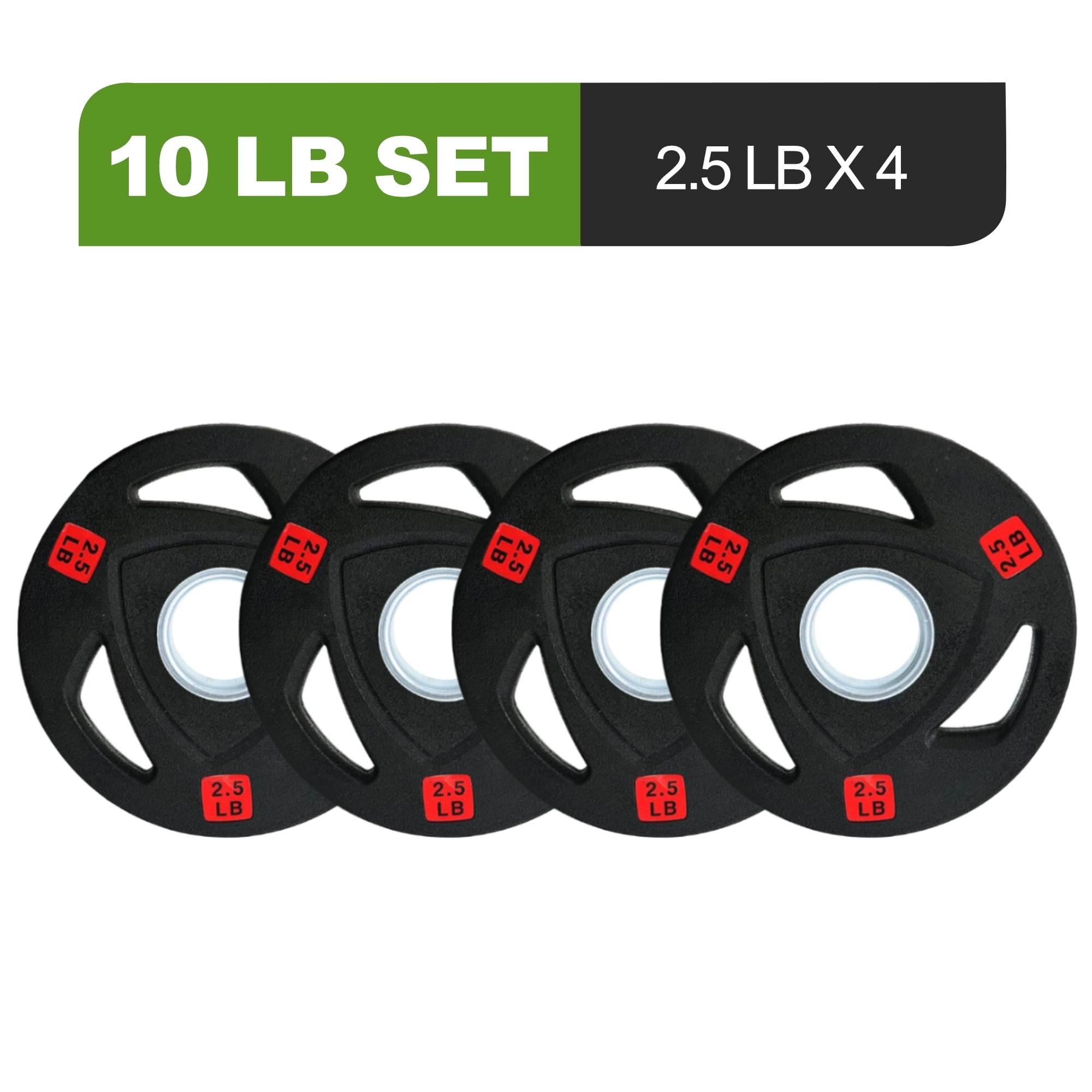 FlexWave 2-Inch Olympic Cast Iron Weight Plates Set, Multiple Sizes Including 5LB, 10LB, and 90LB, for Strength Training & Weightlifting