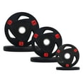 thumbnail image 1 of FlexWave 2-Inch Rubber Coated Cast Iron Weight Plates Set, 80LB/180LB/210LB Options, for Barbell & Home Gym Strength Training, 1 of 8