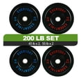 thumbnail image 1 of FlexWave 200LB Olympic Bumper Plate Set, 2-Inch Rubber Weight Plates with Steel Hub for Strength Training & Home Gym, 1 of 8