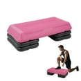 thumbnail image 1 of FlexWave 28-inch Aerobic Step Platform, Adjustable Fitness Stepper with 4 Adjustable Step Risers, Aerobics Stepper Workout Stepper for Aerobic Strength and Training in Home Gym, Pink, 1 of 7
