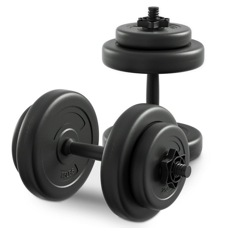 FlexWave 40LB Adjustable Dumbbell Set, with Sand-Filled Plates (4