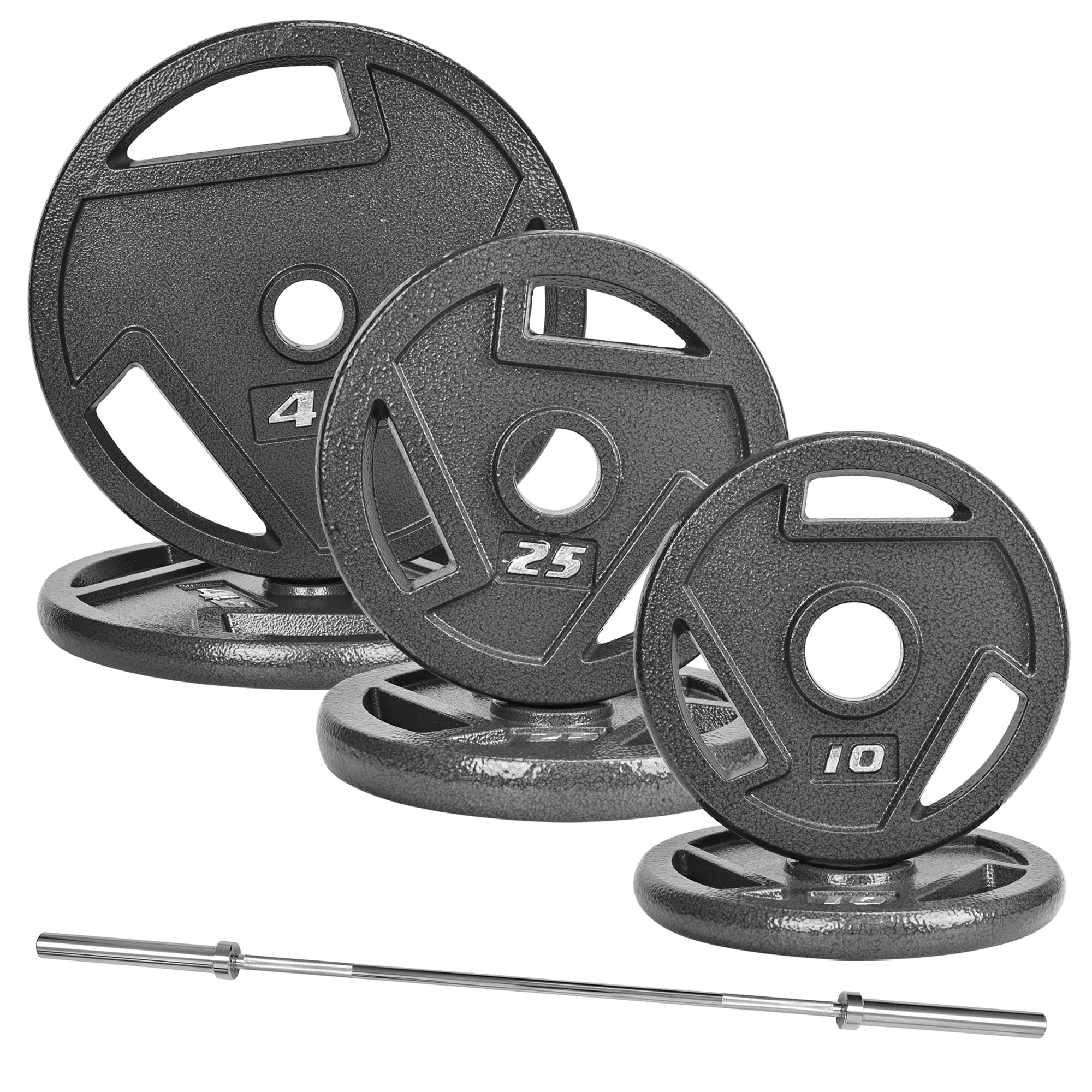 FlexWave 6FT Olympic Barbell Weight Set with 70–160LB 3-Hole Cast