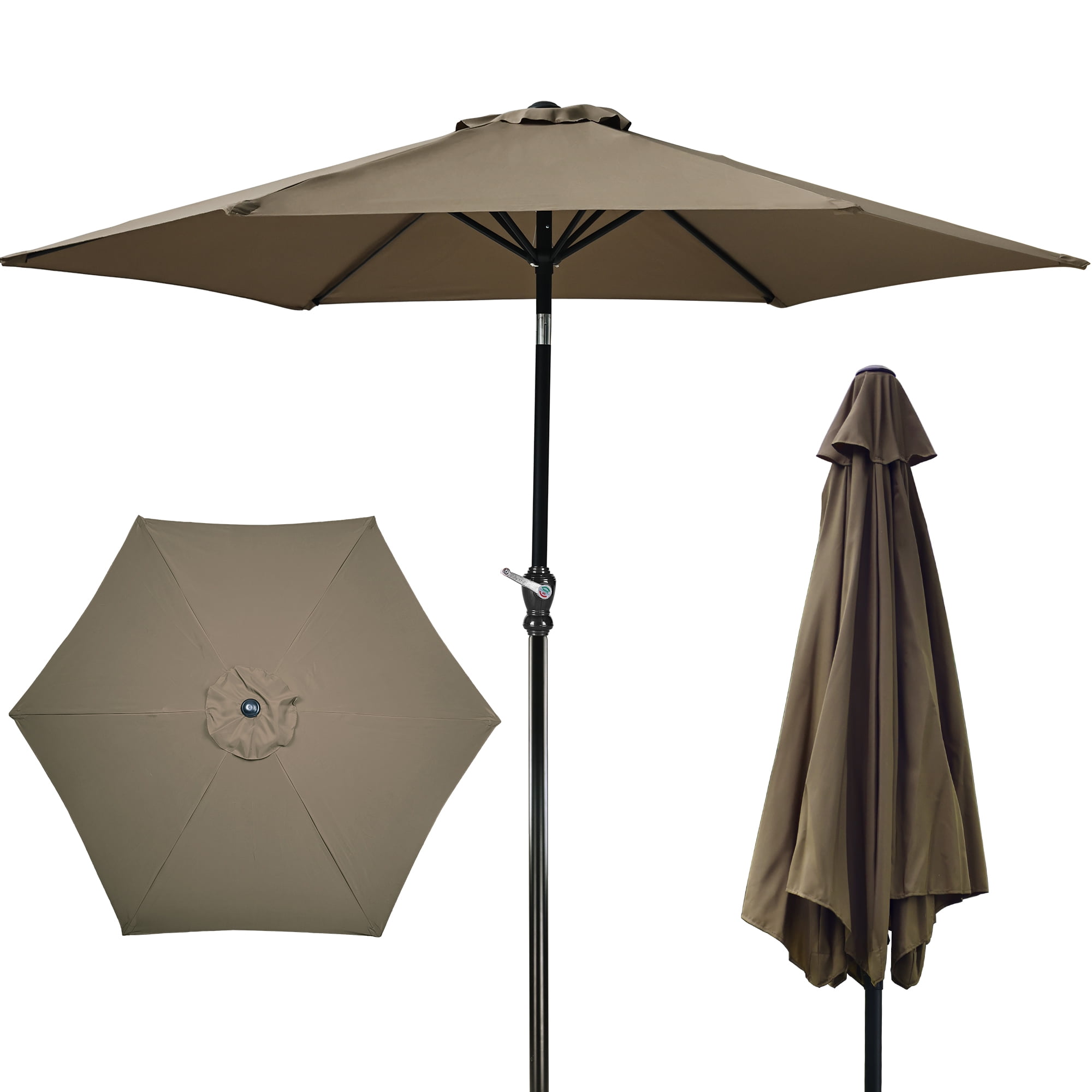 パルティール スーパーウェーブ 2020 FlexWave 9-Foot Outdoor Patio Umbrella with Crank Lift & Tilt — UV