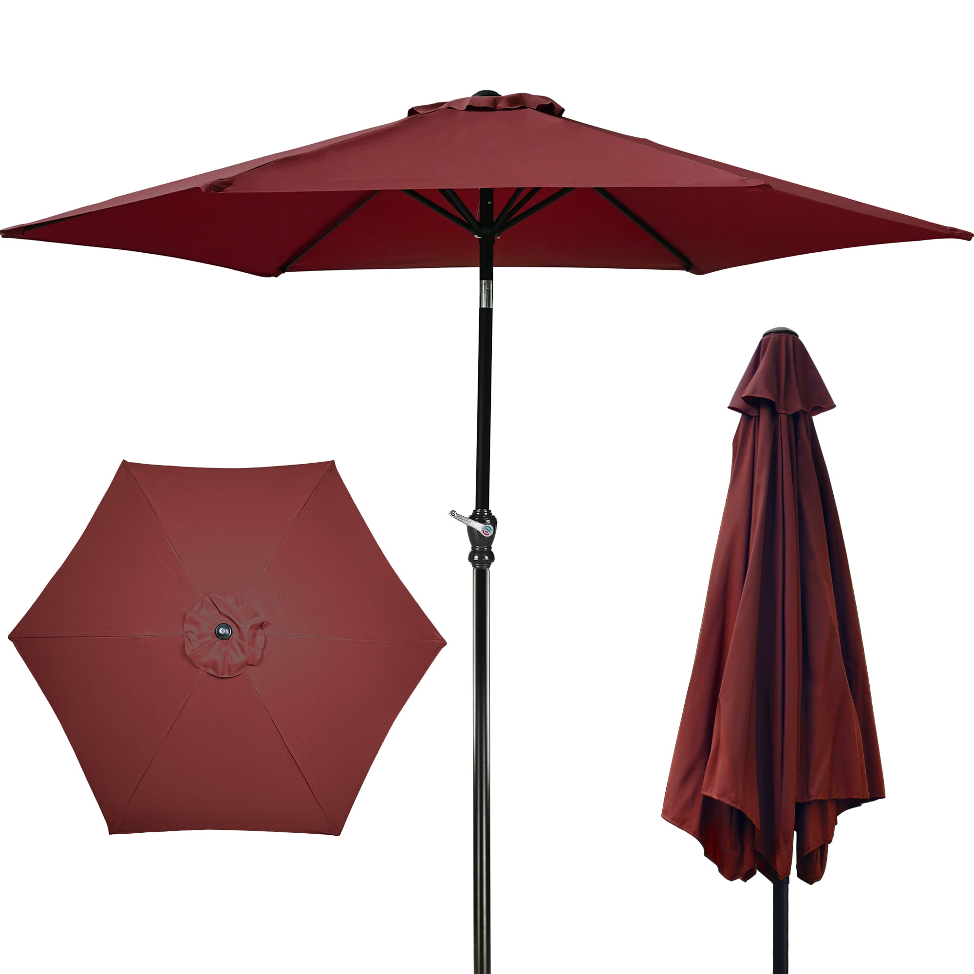 FlexWave 9-Foot Outdoor Patio Umbrella with Crank Lift & Tilt — UV