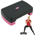 thumbnail image 1 of FlexWave Adjustable Workout Aerobic Stepper Step Platform Trainer, 18-Inch, Black/ Pink, 1 of 7