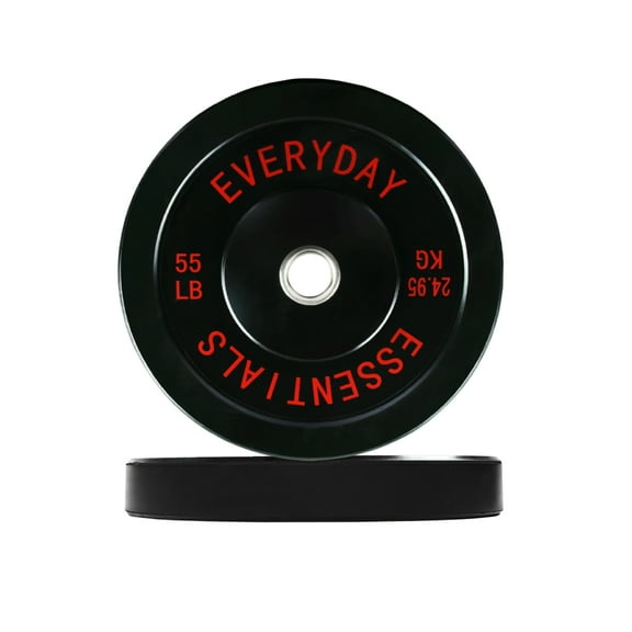 FlexWave Black Olympic Bumper Plate Sets – Steel-Hub Rubber Plates in 90LB, 110LB & 200LB Options for Strength Training