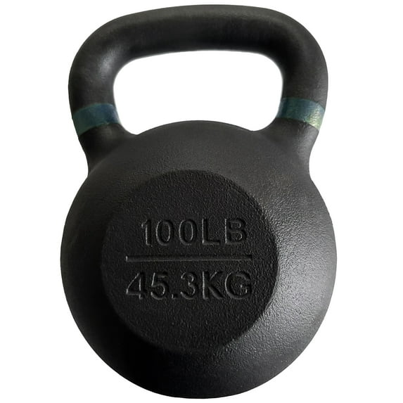 FlexWave Cast Iron Kettlebell,Single Powder-Coated,100LB,for Strength Training, Black