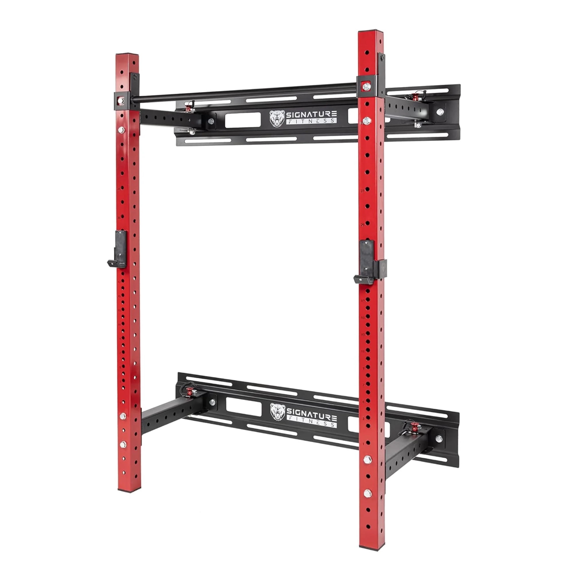 J. Compact Squat Rack, 2x2, Red/Black