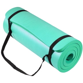 Fitvids Extra Thick 71"x24" Non-Slip Exercise & Yoga Mat, 1" High-Density Foam, Double-Sided Grip, Moisture-Proof, Lightweight with Straps