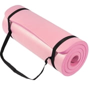 Sprint Demon 1/2-Inch Thick High Density Exercise Yoga Mat with Carrying Strap, Pale Pink
