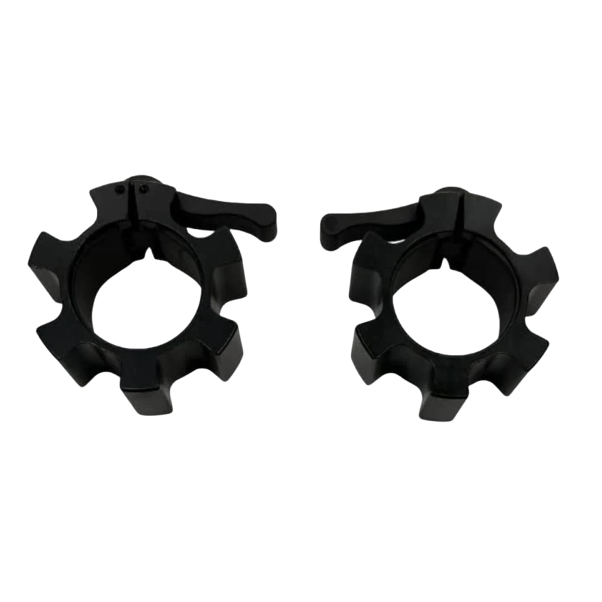 FlexWave Fitness Aluminum Olympic Barbell Collars, Quick-Release Locking Clamps, 2-Inch Weight Clips for Weightlifting, Pair