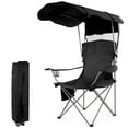 thumbnail image 1 of FlexWave Folding Camp Chair，Portable Outdoor Chair，with Shade & Cup Holder，for Camping, Beach, Fishing, and Sports Events, 1 of 7