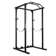 thumbnail image 1 of FlexWave Four-Post Power Cage, All-Black, 2x2 Steel Frame for Home Strength & Squat Training, 1 of 10