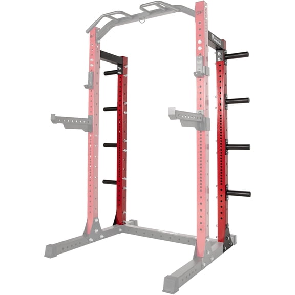 FlexWave HRCK1 Half Rack Conversion Kit, Red & Black, 3x3 Steel Add-On for Wall-Mount Squat Racks