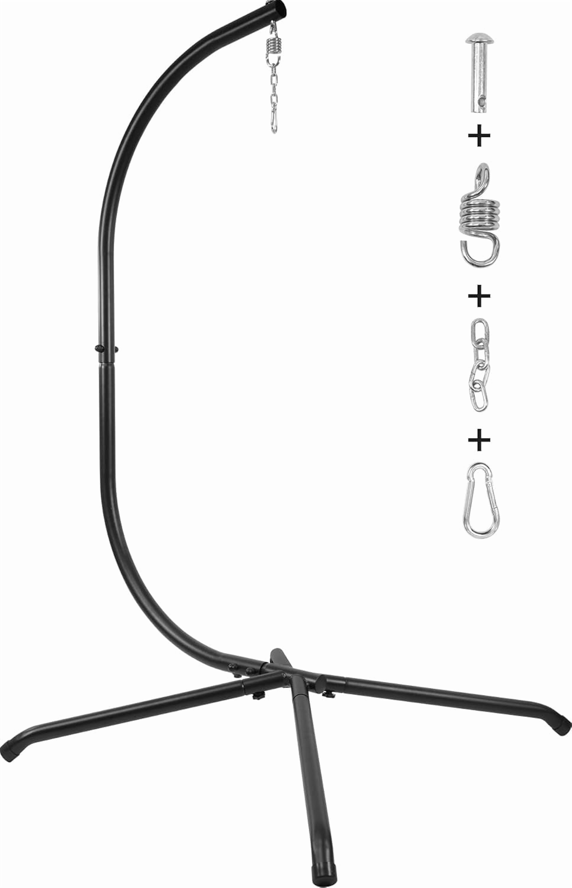 FlexWave Heavy Duty Hammock Chair Stand, C-Frame Steel Hanging Stand