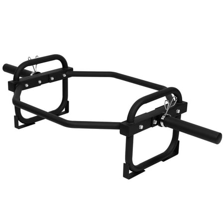 FlexWave Olympic 2-Inch Hex Trap Bar,with Safety Clips,500LB Capacity,Deadlift Barbell,for Strength Training,Shoulder Press, Shrugs, Back Rows, Home Gym Equipment