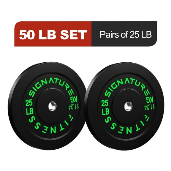 FlexWave Olympic Rubber Bumper Plates Set, 2-Inch Weight Plates, 20LB–350LB Options for Powerlifting, Cross Training & Home Gym Workout