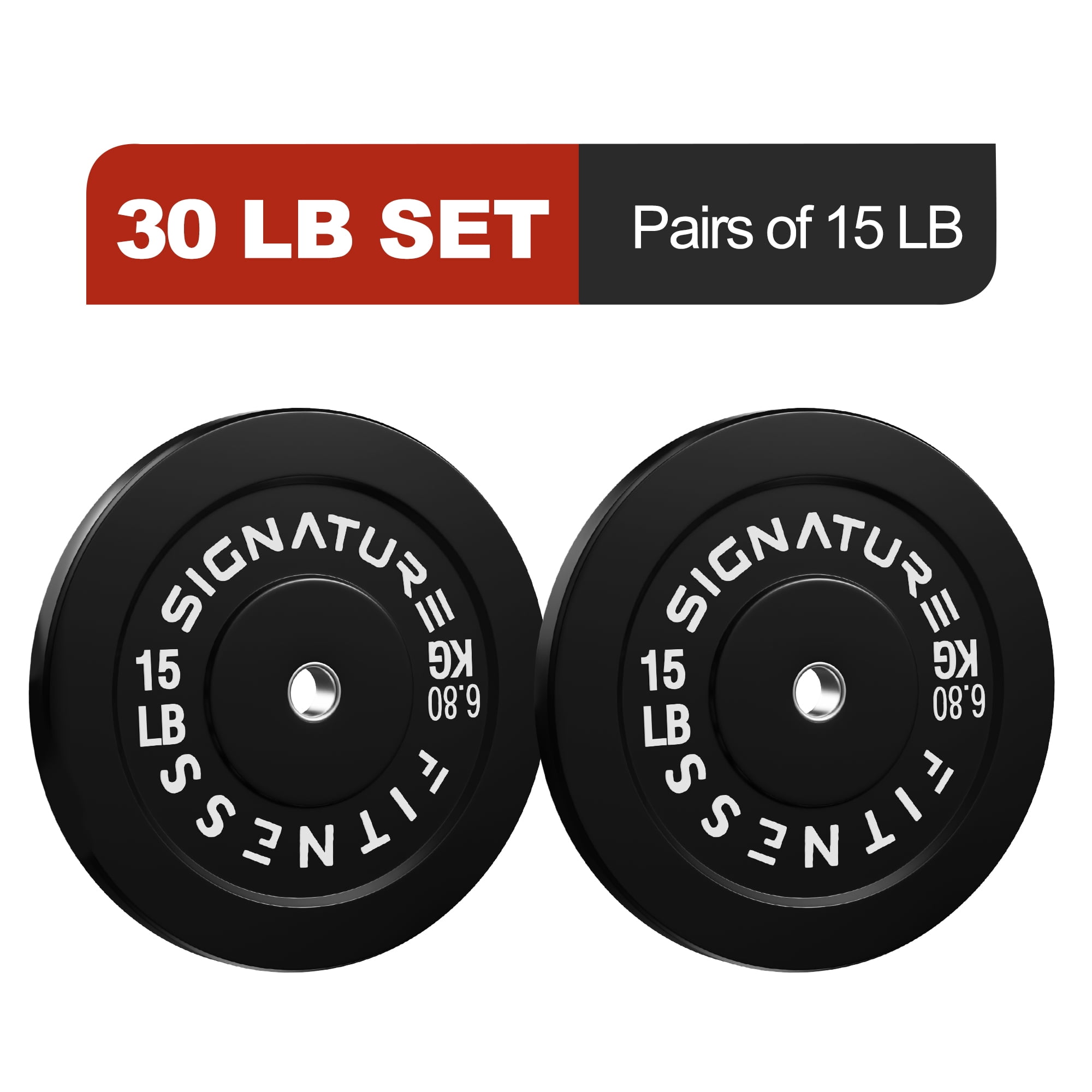 FlexWave Olympic Rubber Bumper Plates Set, 2-Inch Weight Plates, 20LB–350LB Options for Powerlifting, Cross Training & Home Gym Workout