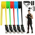 thumbnail image 1 of FlexWave Resistance Bands Set with Handles, 10 Pieces Set，Exercise Workout Bands for Strength Training, Home Gym Fitness Equipment for Men & Women, 1 of 6