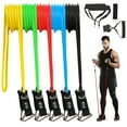 thumbnail image 1 of FlexWave Resistance Bands Set with Handles, 9 Pieces Set，Exercise Workout Bands for Strength Training, Home Gym Fitness Equipment for Men & Women, 1 of 6