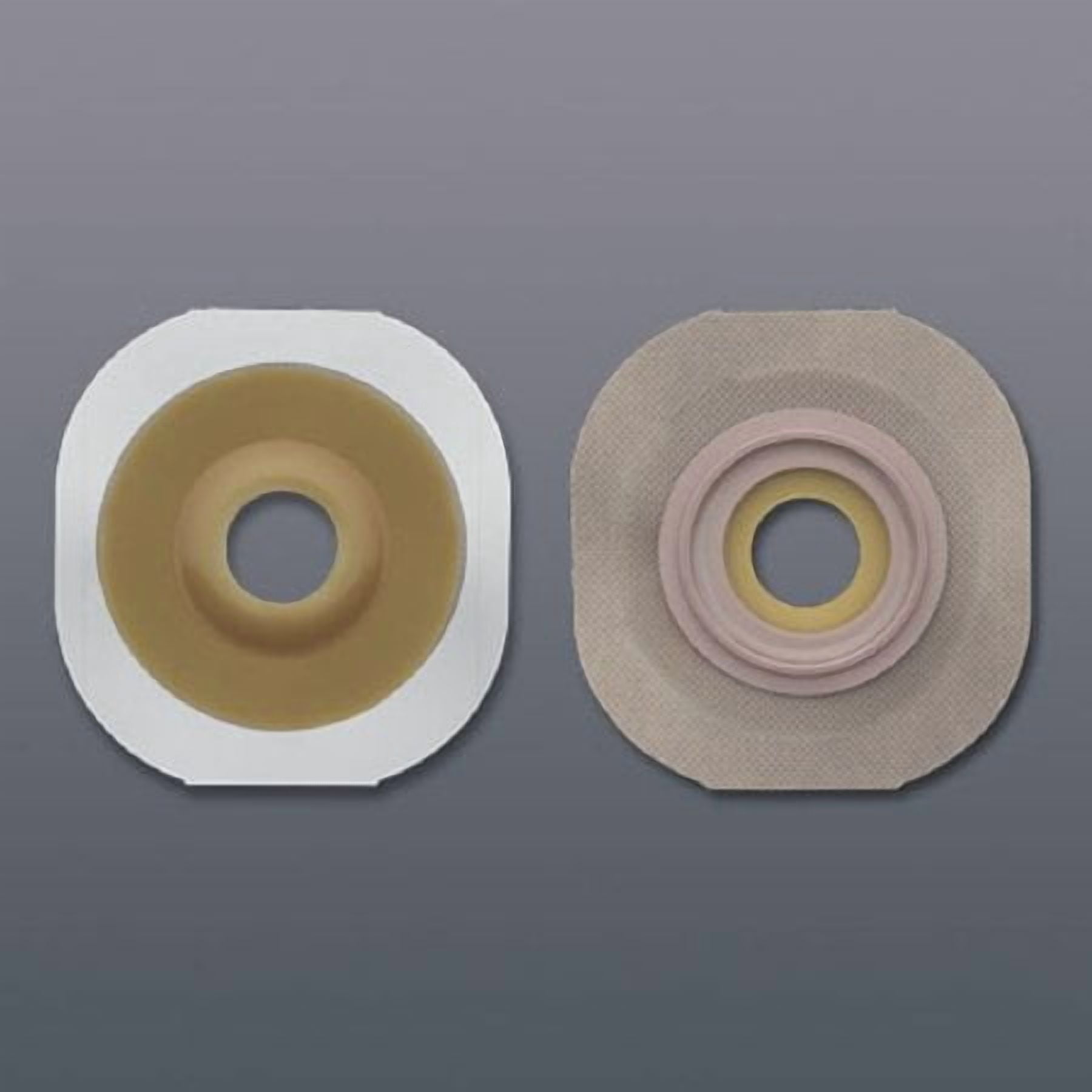 FlexWear Colostomy Barrier Pre-Cut, Standard Wear Tape 1-3/4 Inch Flange Green Code Hydrocolloid 1 Inch Stoma, 14504 - Box of 5