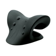 FlexWorks Neck & Shoulder Stretcher, Cervical Pillow with C-Curve Design, Black