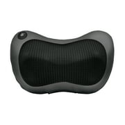 FlexWorks Shiatsu Pillow Massager for Neck, Shoulder, and Back with InfraRed Heat, Black