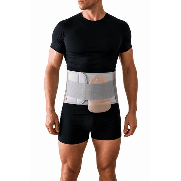 FlexaMed Ostomy Support Belt for Colostomy & Ileostomy, Large