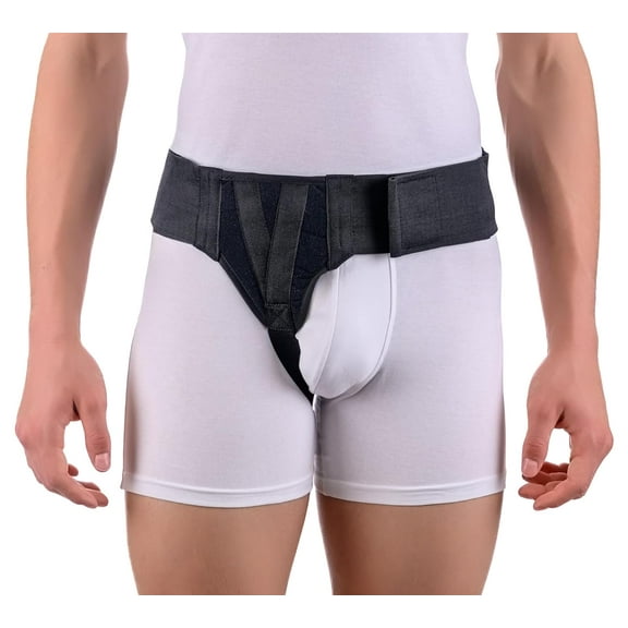 FlexaMed Right Side Groin Hernia Belt with Compression Pad, Large