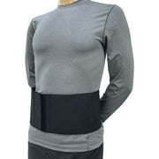 FlexaMed Umbilical Hernia Belt with Removeable Compression Pad - Unisex - 6 inch Wide - Black - Large