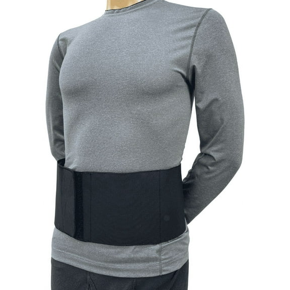 FlexaMed Umbilical Hernia Belt with Removeable Compression Pad - Unisex - 6 inch Wide - Black - X-Large