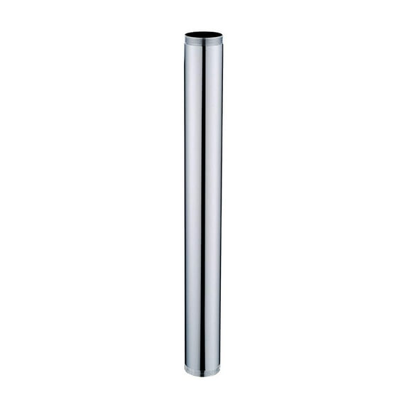Flexcraft 25125 Threaded Tube for Tubular Drain Applications, 1-1/2 in. x 12 in., 17GA Chrome Plated Brass