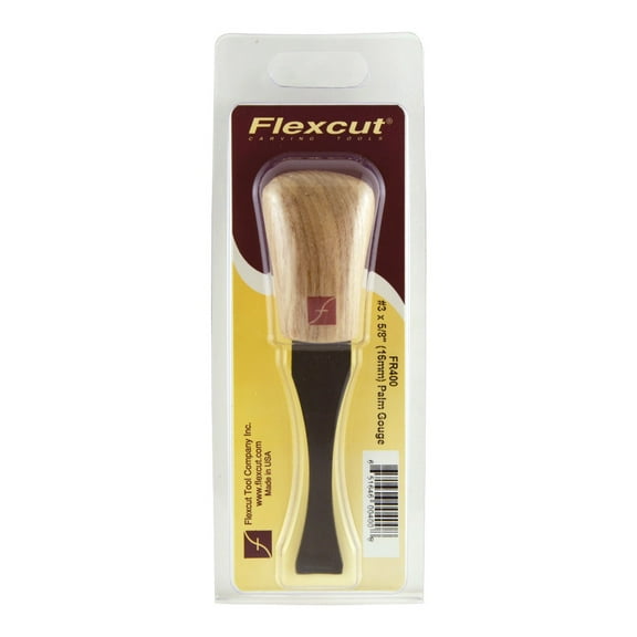 Flexcut #3 Palm Sweep, High Carbon Steel, Solid Ash Handle, 5/8 Inch (FR400)