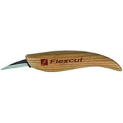 Flexcut Detail Knife, High Carbon Steel Blade, Ergonomic Ash Handle, 1-1/2 inch Blade Bevel Length KN13